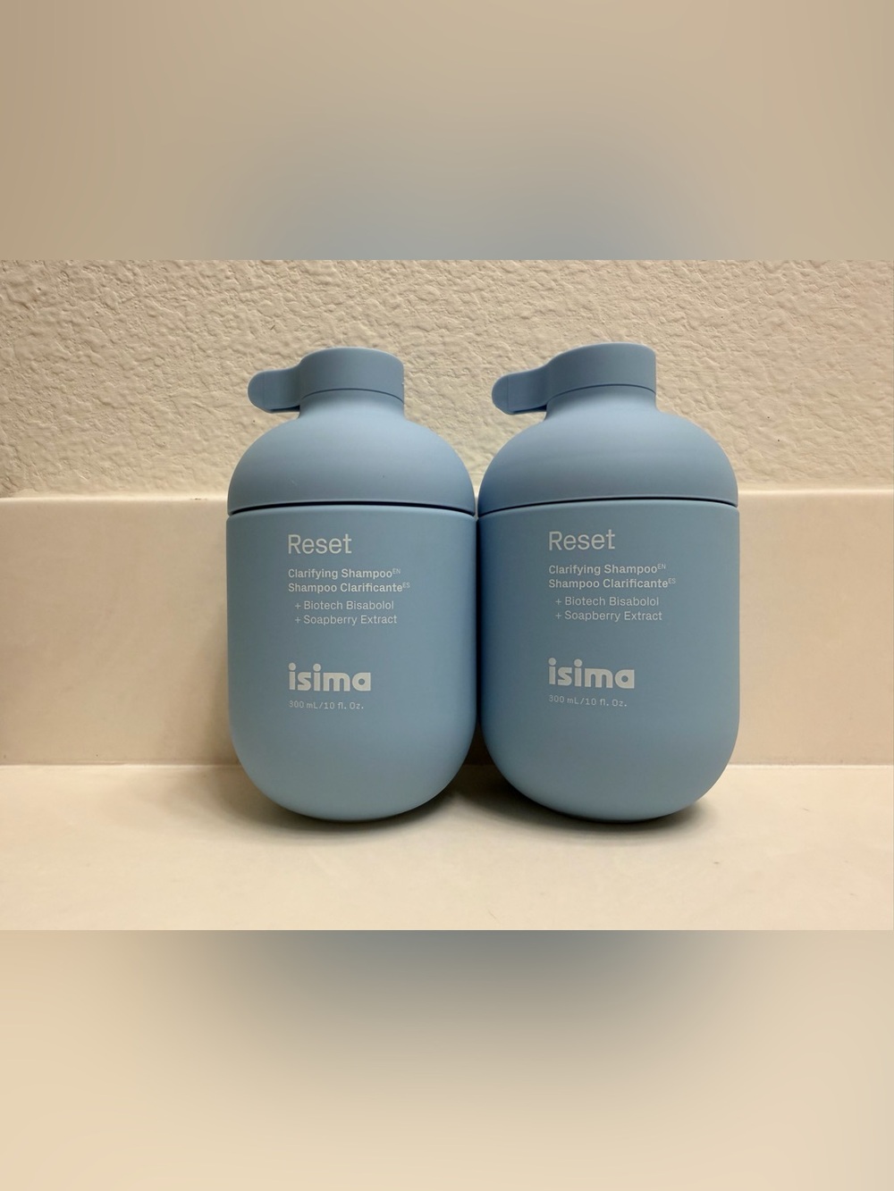 Isima Reset Clarifying Shampoo 10 fl oz 300ml Biotech Bisabolol Soapberry x 2
